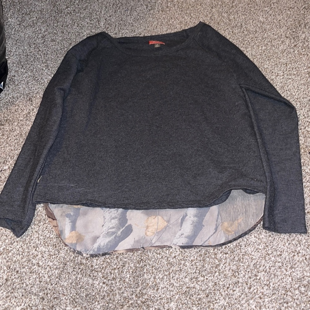 Cute camo sweater blouse